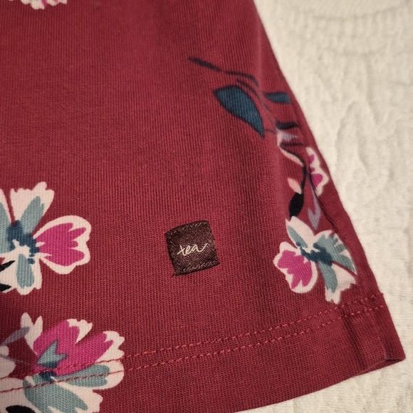 Tea Collection girls size 10 red floral design long sleeve dress  VGUC - Picture 2 of 5